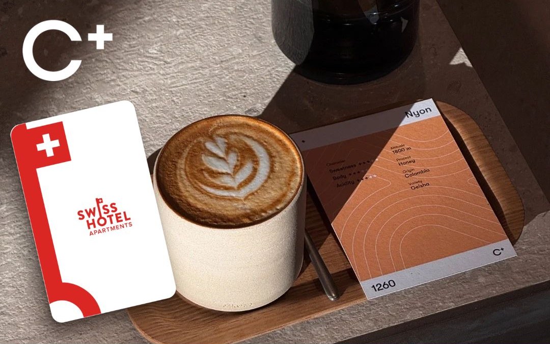 Your keycard is your invitation: a free coffee every day at C+