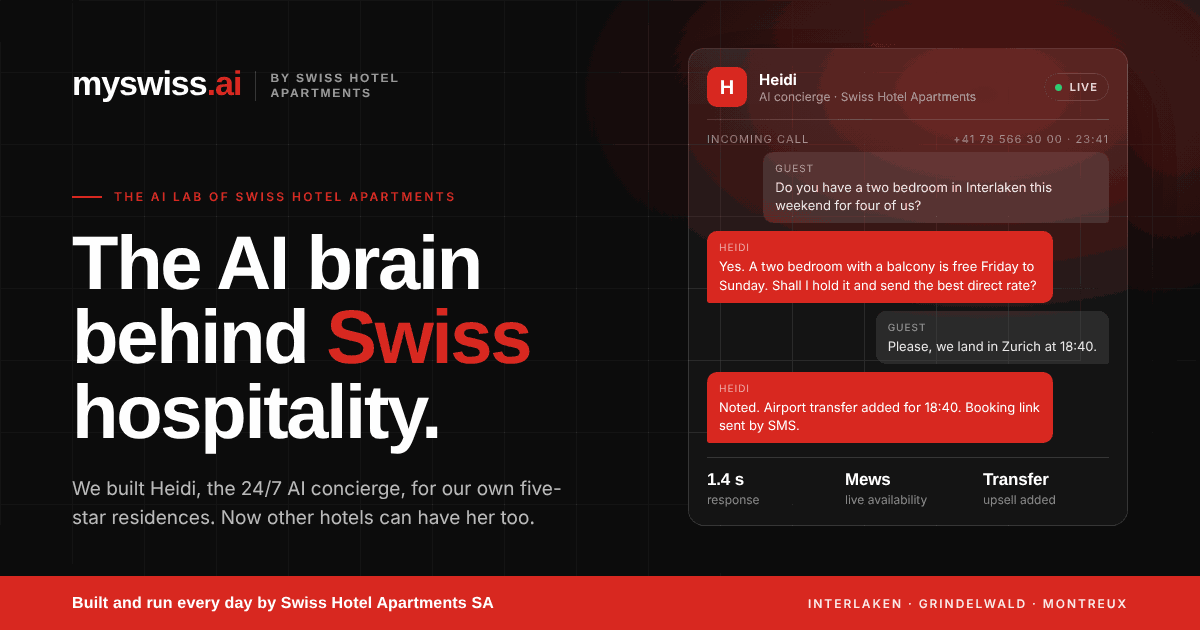 Heidi has a company now: meet myswiss.ai